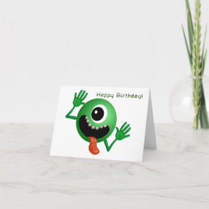 Buitenaards wezen komt naar verjaardag kaart