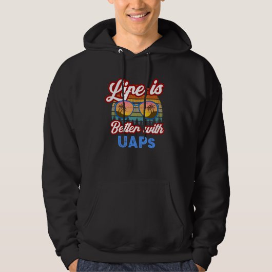 Buitenaards wezen met UAPs zomerverklaring Hoodie (Voorkant)