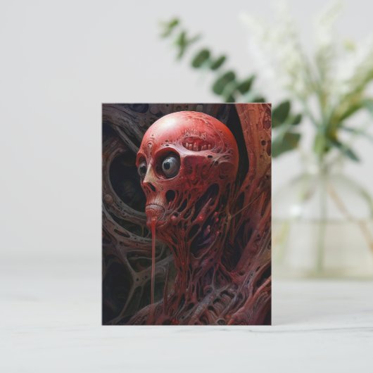 Buitenaards wezen Sci-fi Horror Art Briefkaart (Staand voorkant)