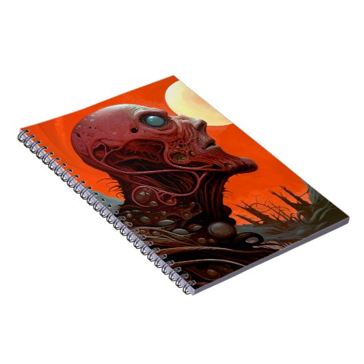 Buitenaards wezen Sci-fi Horror Art Notitieboek (Rechterzijde)