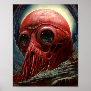 Buitenaards wezen Sci-fi Horror Art Poster
