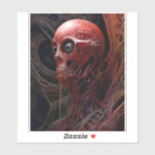 Buitenaards wezen Sci-fi Horror Art Sticker (Vel)