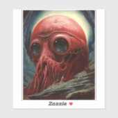 Buitenaards wezen Sci-fi Horror Art Sticker (Vel)