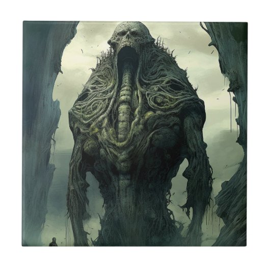 Buitenaards wezen Sci-fi Horror Art Tegeltje (Voorkant)