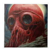 Buitenaards wezen Sci-fi Horror Art Tegeltje (Voorkant)