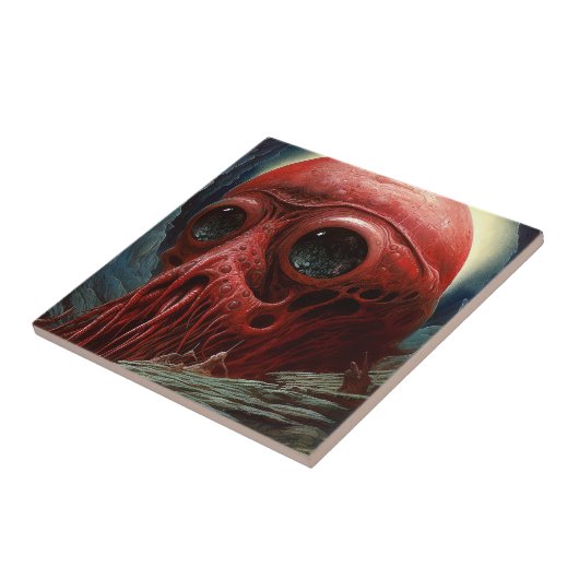 Buitenaards wezen Sci-fi Horror Art Tegeltje (Zijkant)