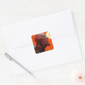 Buitenaards wezen Sci-fi Horror Art Vierkante Sticker (Envelop)