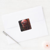 Buitenaards wezen Sci-fi Horror Art Vierkante Sticker (Envelop)