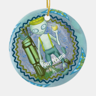 Buitenaards wezen speelt Golf ornament