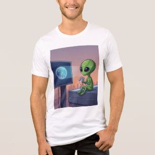 Buitenaards wezen Tri-Blend shirt