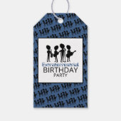 Buitenaardse band, geboortedag cadeaulabel (Voorkant)