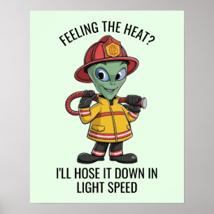 buitenaardse brandweerman poster