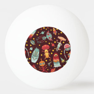 Buitenaardse Cartoon:  ruimteplezier Pingpongballen