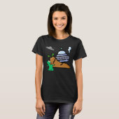 Buitenaardse Crash Landing Retro.b T-shirt (Voorkant volledig)