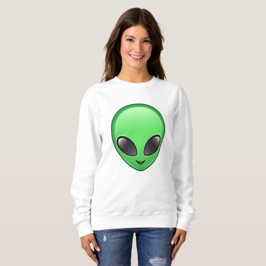 buitenaardse emoji womens - sweatshirt (Voorkant volledig)