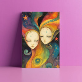 Buitenaardse Energie Wezens Licht Entiteiten Sterr Briefkaart