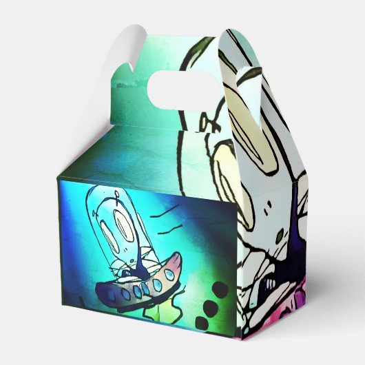 Buitenaardse gunst dozen bedankdoosjes (Achterkant)