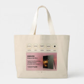 Buitenaardse helm met iriserende reflectie grote tote bag (Achterkant)