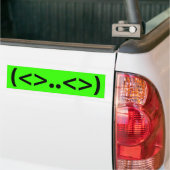 BUITENAARDSE Japans Emoticon Bumpersticker (Op Truck)
