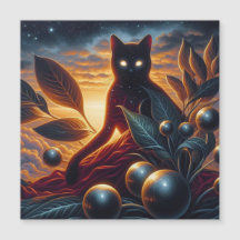 Buitenaardse kat gemaakt van sterren: surrealistis