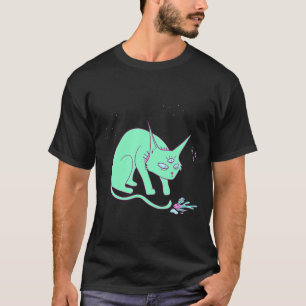 Buitenaardse kat met een vis t-shirt