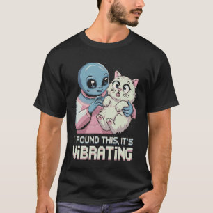 Buitenaardse Kat Pixel Retro SciFi Humor 4 T-shirt