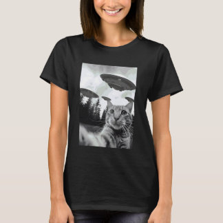 Buitenaardse Kat Selfie T-shirt