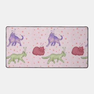 Buitenaardse katten Whimsical ruimtekat Funny Sci- Bureaumat