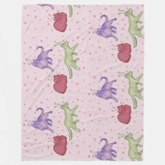 Buitenaardse katten Whimsical ruimtekat Funny Sci- Fleece Deken