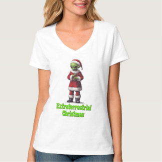 Buitenaardse kerst t-shirt