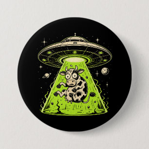Buitenaardse Koe Ontwapend Weirdcore Surrealisme Ronde Button 7,6 Cm