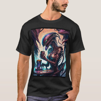Buitenaardse koffie fanart t-shirt