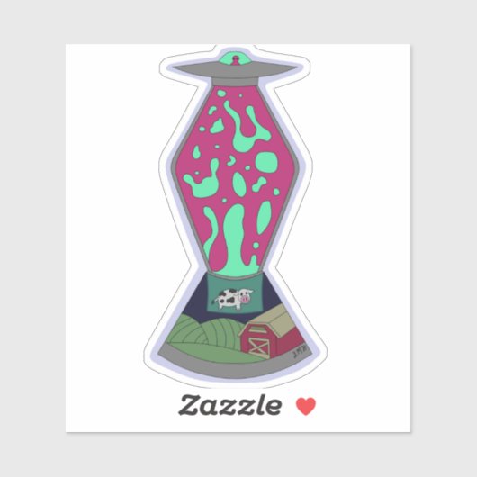 Buitenaardse lavalamp sticker (Vel)