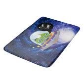 buitenaardse luchtruimteschip ufdisk zwart wormgat badmat (Gekanteld)