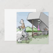 Buitenaardse Man Val Partij Kaart (Voorkant / Achterkant)