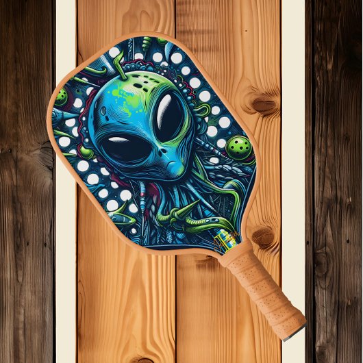 Buitenaardse ontmoeting tussen een array van Obj Pickleball Paddle