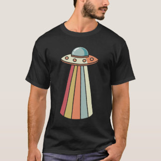 Buitenaardse ontvoering Cool Retro Vintage UFO-ont T-shirt