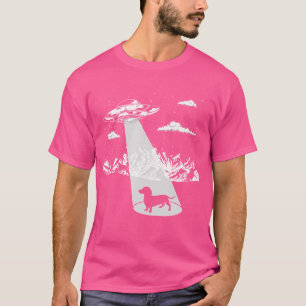 Buitenaardse ontvoering teckel voor teckel liefheb t-shirt