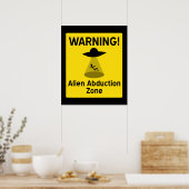 Buitenaardse Ontvoeringszone Poster (Keuken)