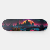 Buitenaardse planeet setting Moon Skateboard (Horizontaal)