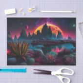 Buitenaardse planeet setting Moon Tissuepapier (Craft)