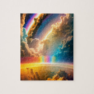 Buitenaardse regenboog kosmische magie in het univ legpuzzel