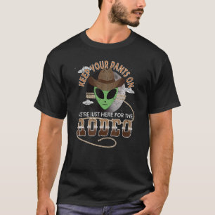 Buitenaardse Rodeo Cowboy Ontvoering Grappige UFO T-shirt