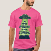 Buitenaardse ruimteschip indringers t-shirt (Voorkant)