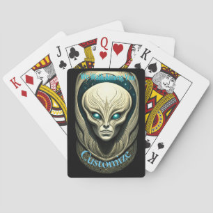 Buitenaardse schedel Hoofd Thunder_Cove Pokerkaarten