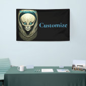 Buitenaardse schedel Hoofd Thunder_Cove Spandoek (Beurs)