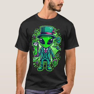 Buitenaardse St Patrick's Day Buitenaardse Shamroc T-shirt