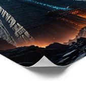 Buitenaardse tempel op asteroïde poster (Hoek)