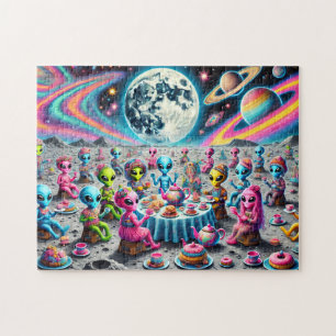 Buitenaardse Theepartij Whimsical Melkweg Legpuzzel
