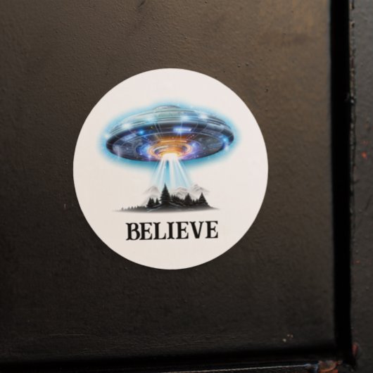 Buitenaardse UFO Geloven Ronde Sticker